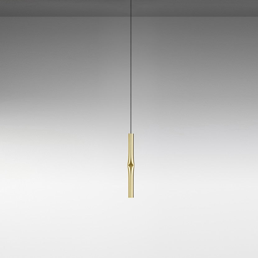 Flow Pendant, Satin Gold, 41 cm H, LED, Surface Mount, On/Off