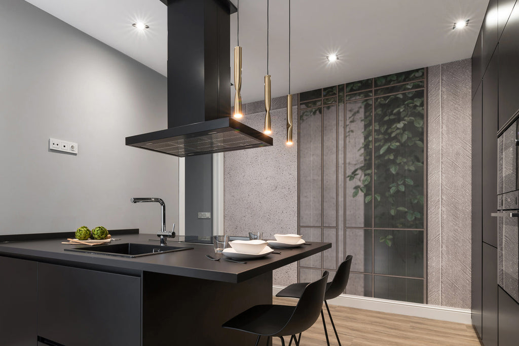 Flow Pendant, Satin Gold, 41 cm H, LED, Recessed Mount, Triac Dim