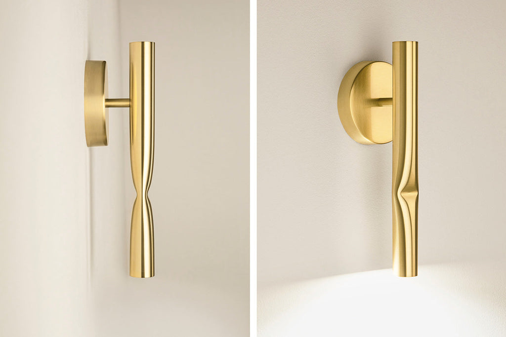Flow Wall Light, Satin Gold, LED, On/Off