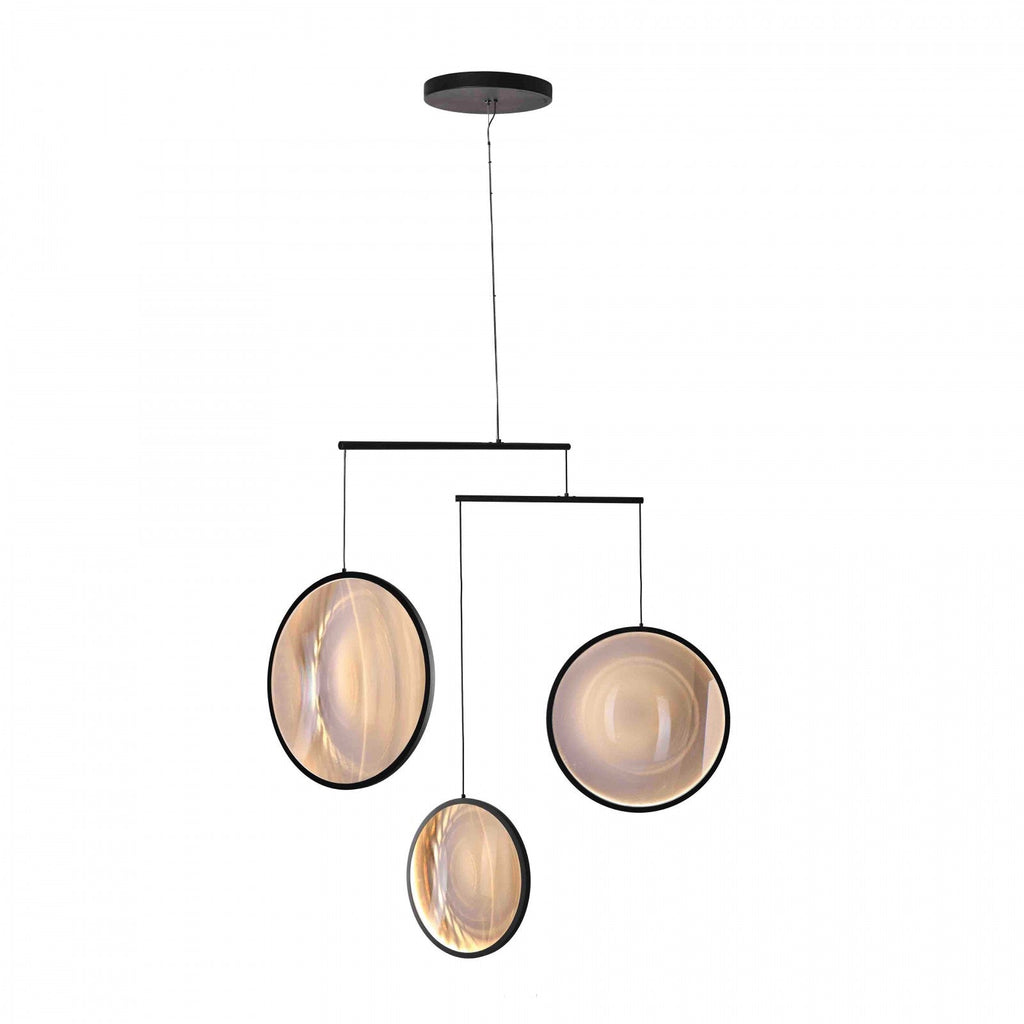 Focus Pendant, 3 Light, Black, LED, Triac Dim, IP20