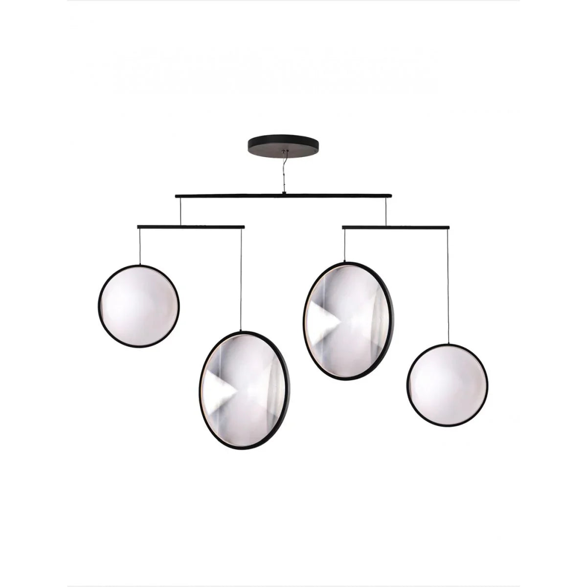 Focus Pendant, 4 Light, Black, LED, Triac Dim, IP20