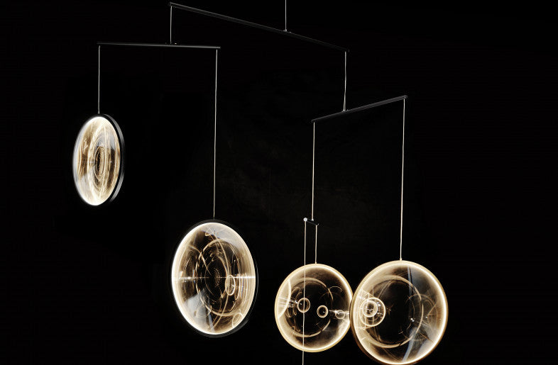 Focus Pendant, 5 Light, Gold, LED, Triac Dim, IP20