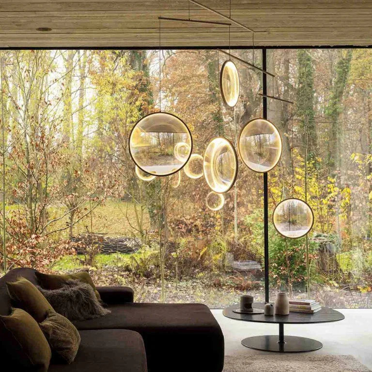 Focus Pendant, 5 Light, Black, LED, Triac Dim, IP20