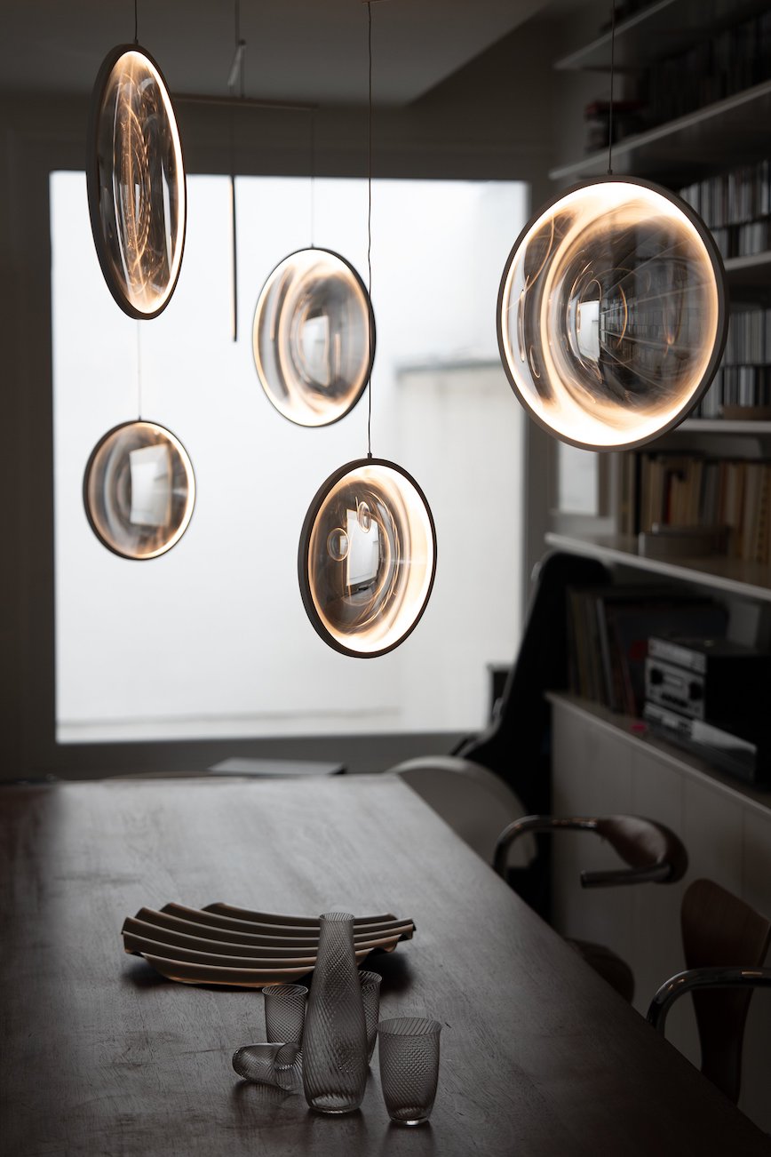 Focus Pendant, 5 Light, Gold, LED, Triac Dim, IP20