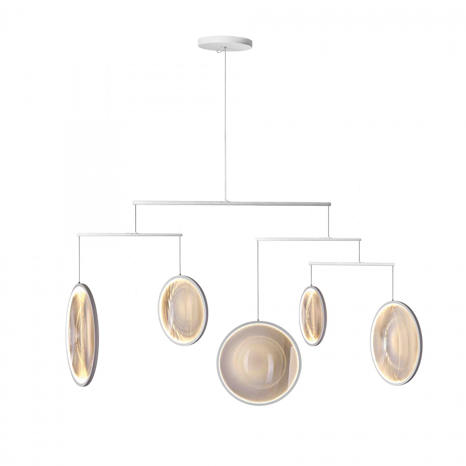 Focus Pendant, 5 Light, White, LED, Triac Dim, IP20