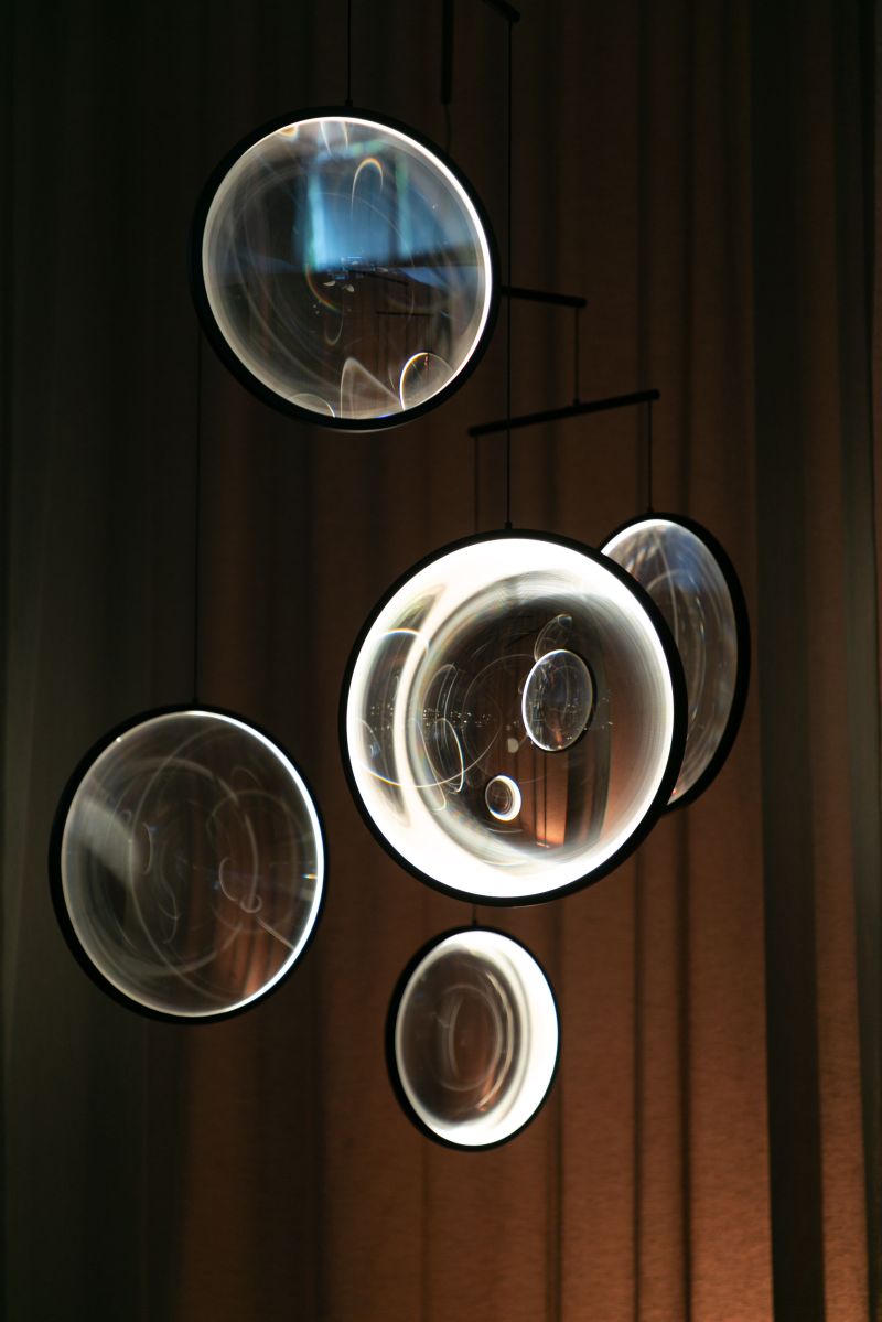 Focus Pendant, 5 Light, Gold, LED, Triac Dim, IP20