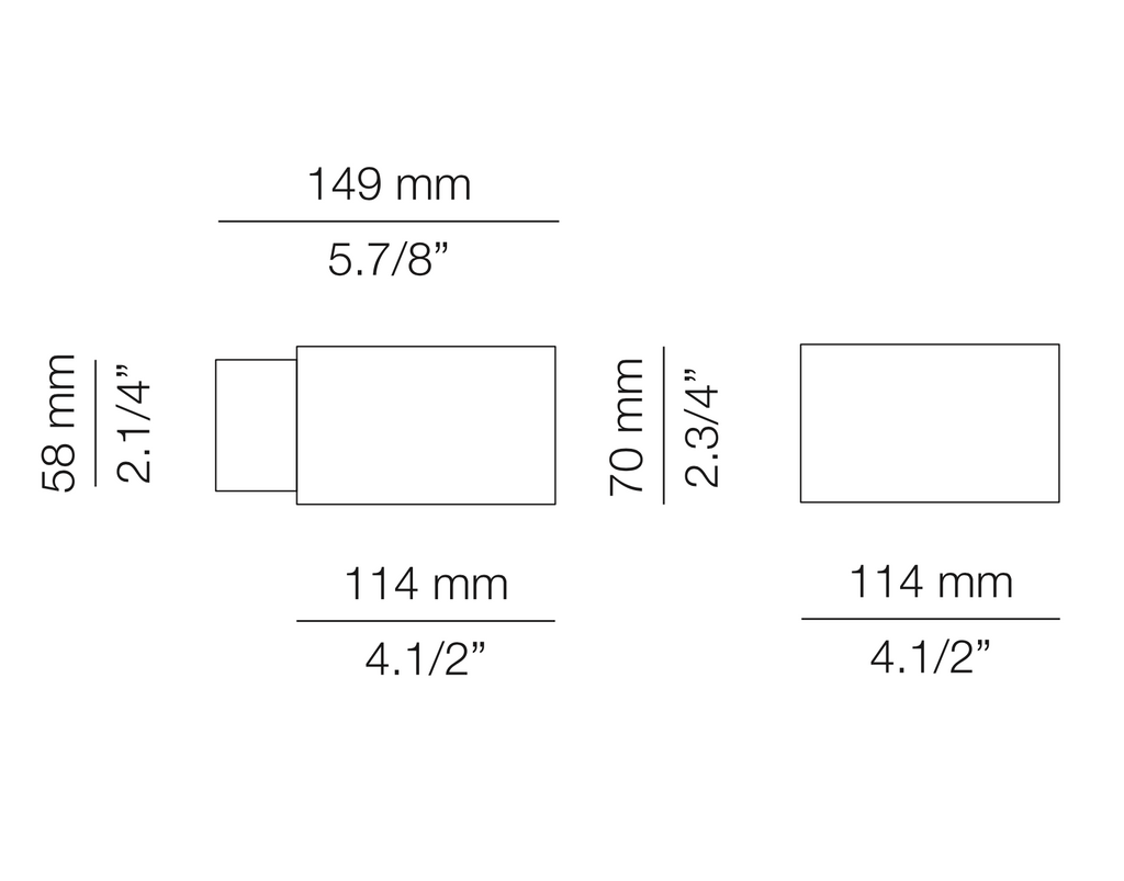 Frame Wall Light, Black, LED, NO DIM, IP65