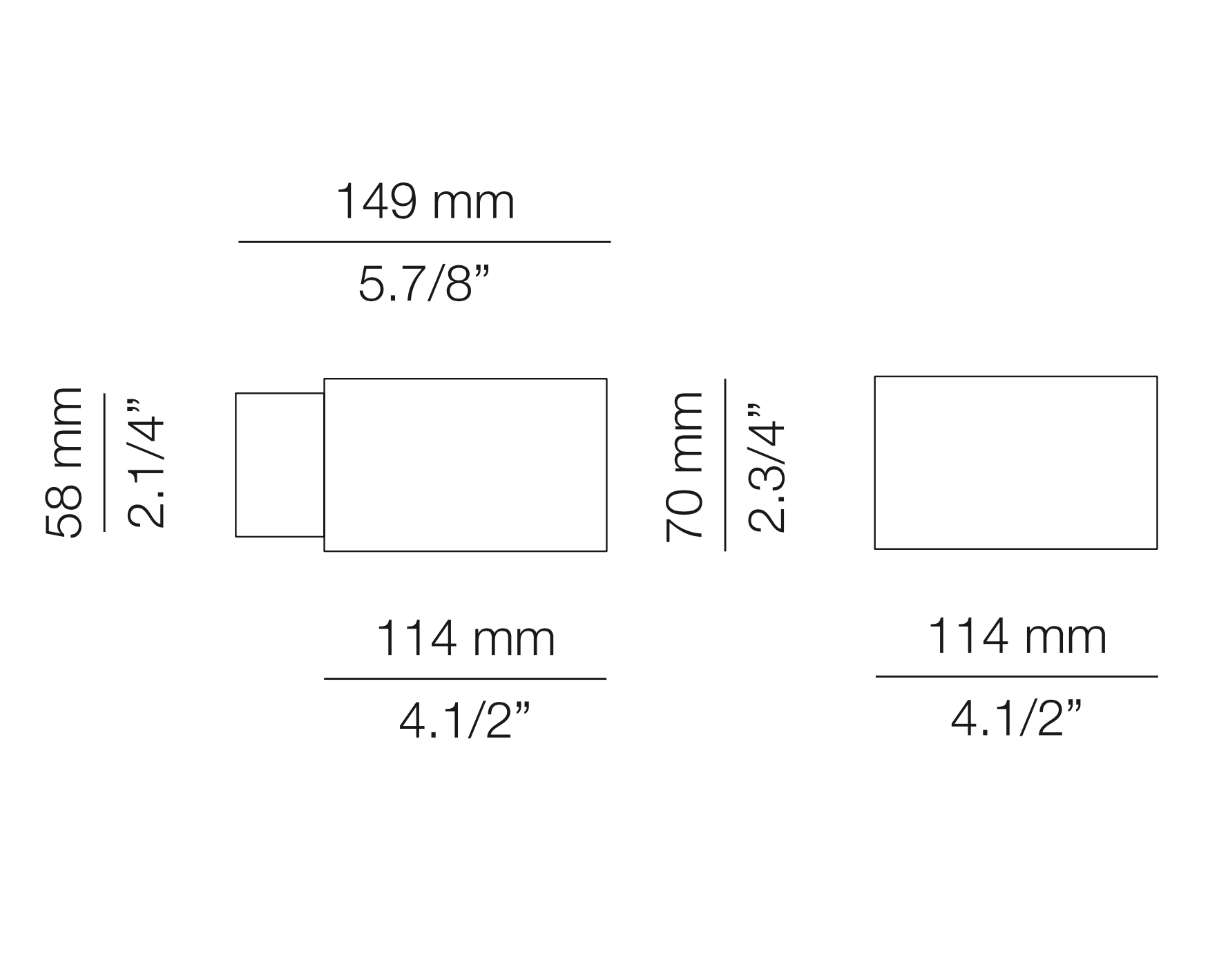 Frame Wall Light, Black, LED, NO DIM, IP65