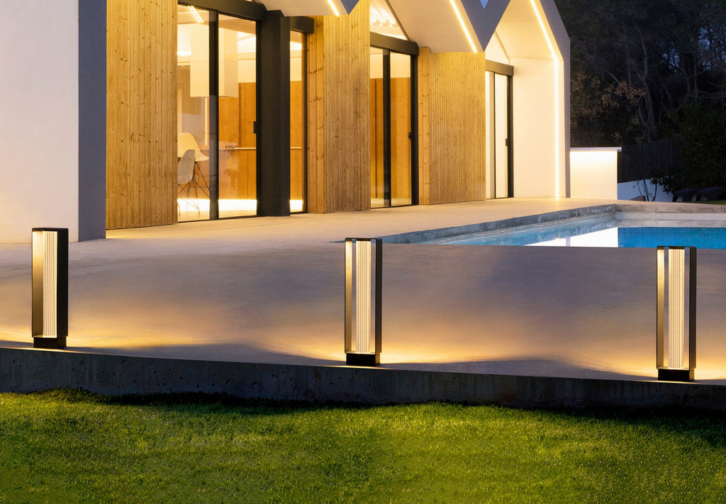 Frame Bollard, Medium, Black, LED, NO DIM, IP65