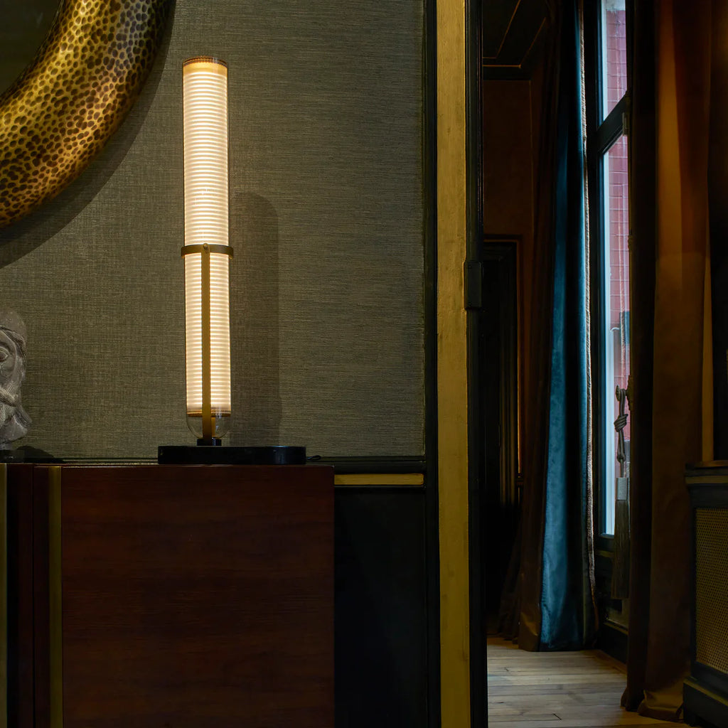 Frechin Adjustable Table Lamp, Glass and Marble, LED, Touch Dim, IP20