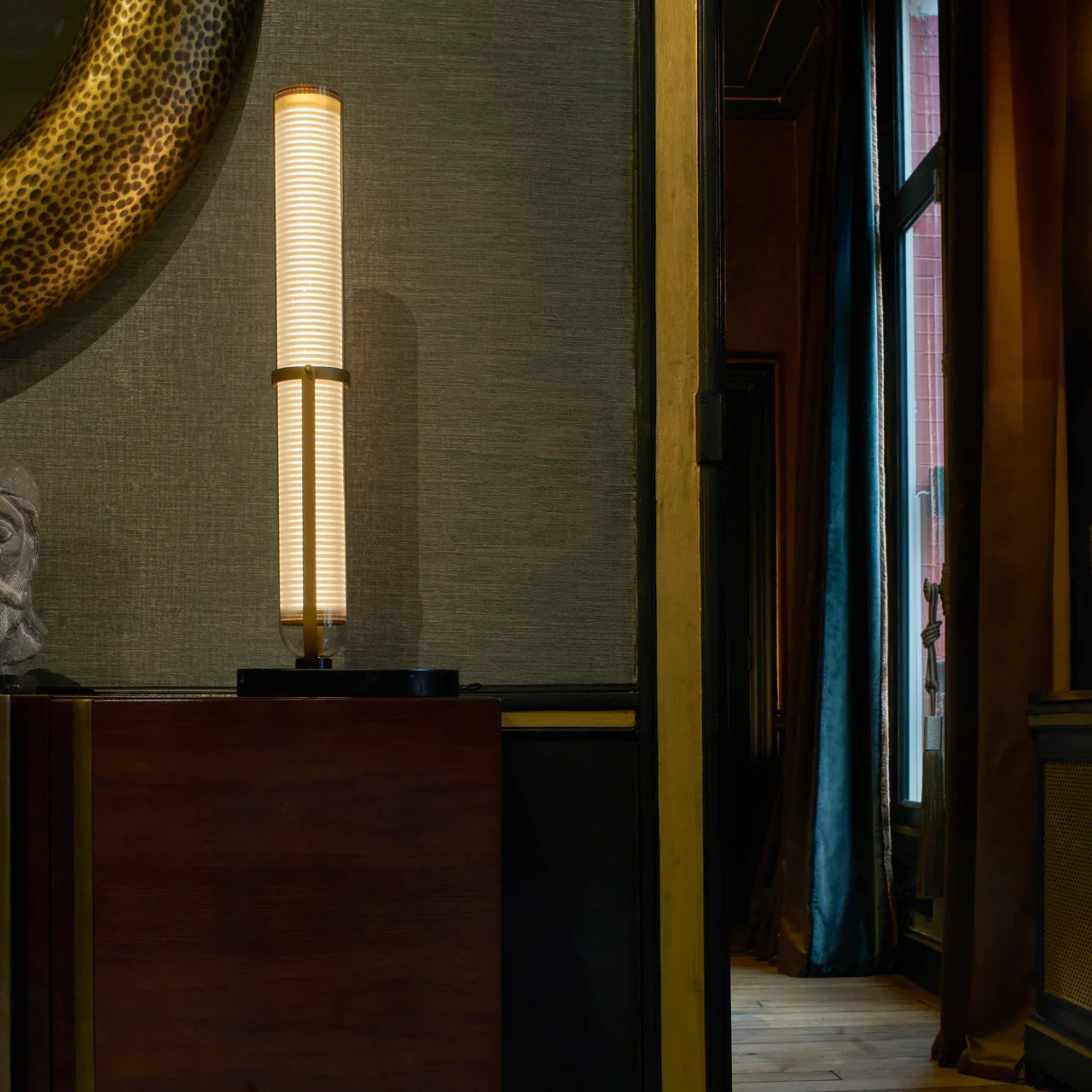 Frechin Adjustable Table Lamp, Glass and Marble, LED, Touch Dim, IP20