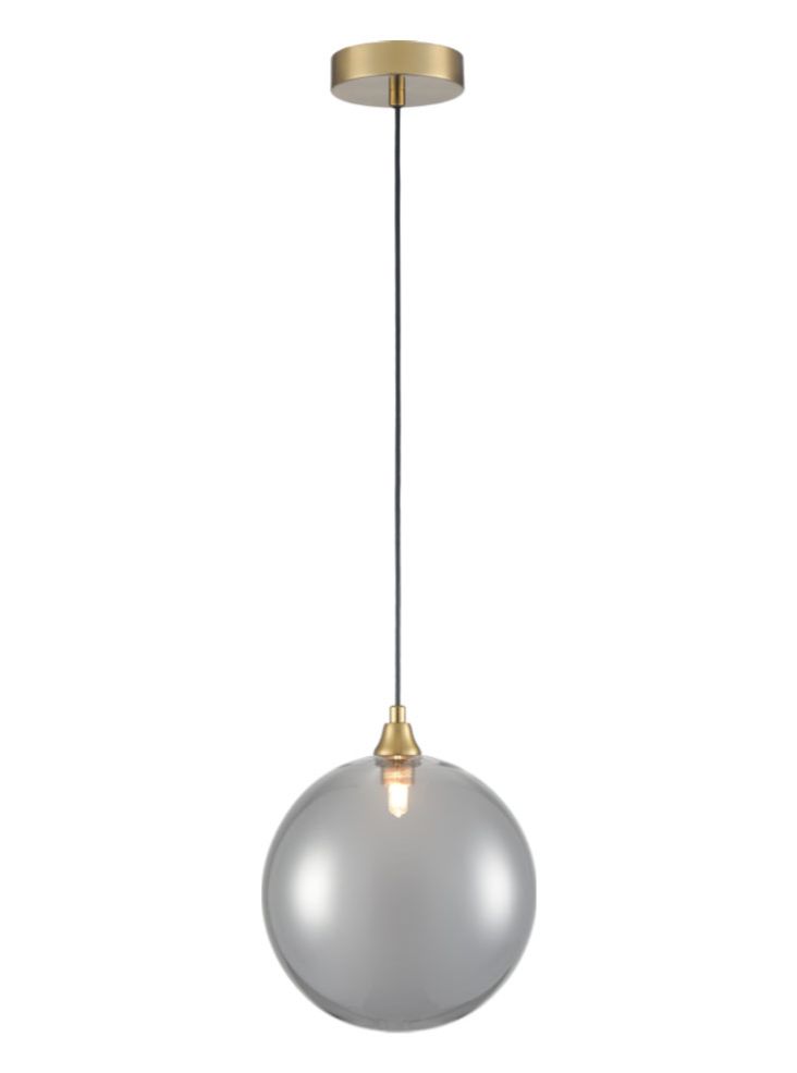Galaxy Pendant, Single, Smoke Glass, IP20