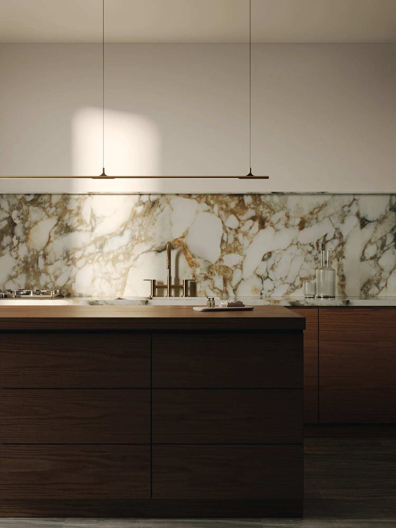 Gallery Linear Pendant, Patina Brass, LED, Surface Mount, IP20