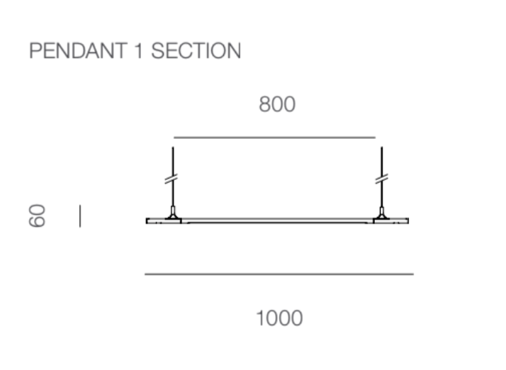 Gallery Linear Pendant, Tumbled Brass, LED, Surface Mount, IP20