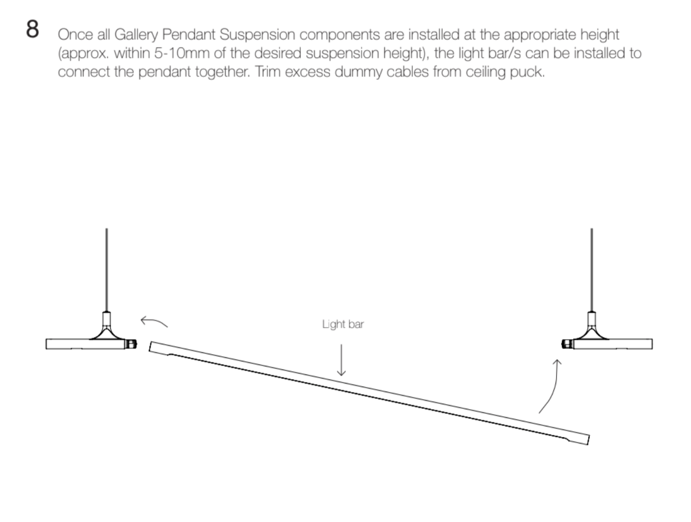Gallery Linear Pendant, Patina Brass, LED, Surface Mount, IP20