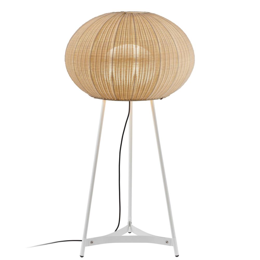 Garota Floor, Tall, Ivory White, E27, Plugs In, IP66