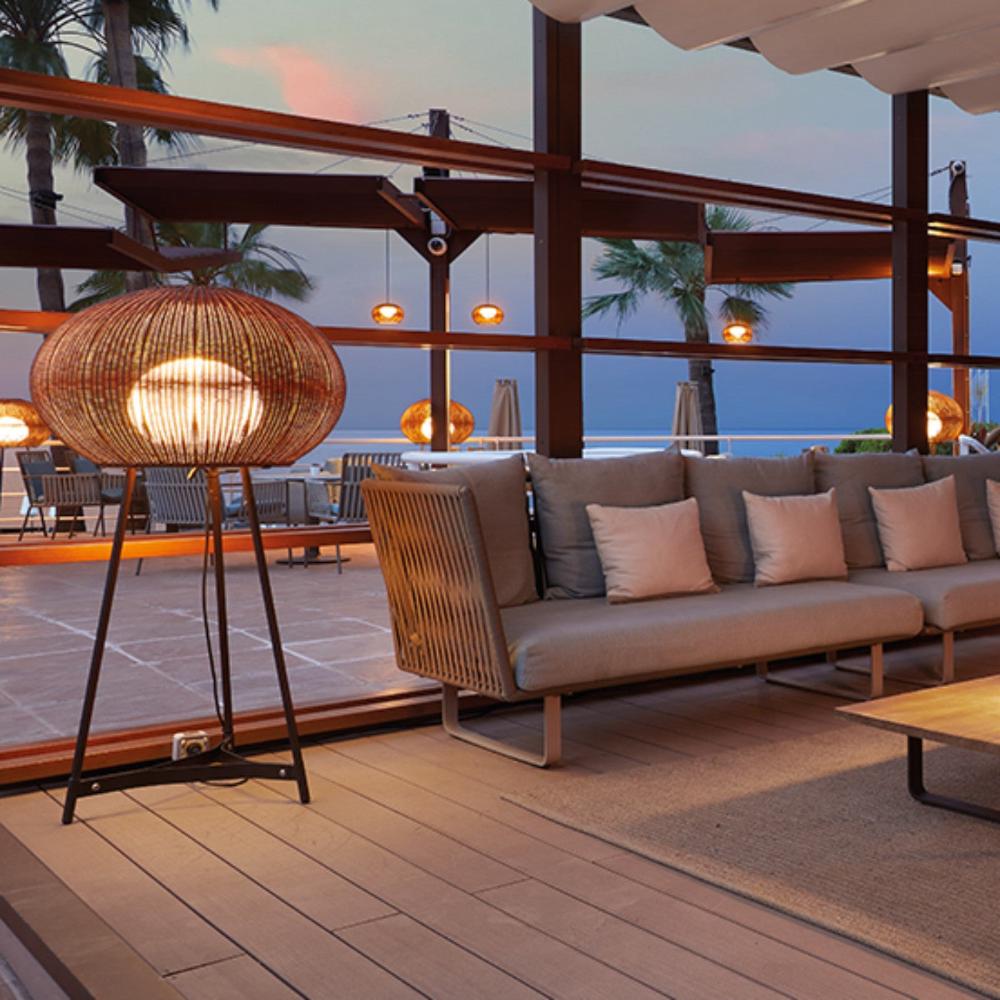 Garota Floor, Tall, Brown, E27, Plugs In, IP66