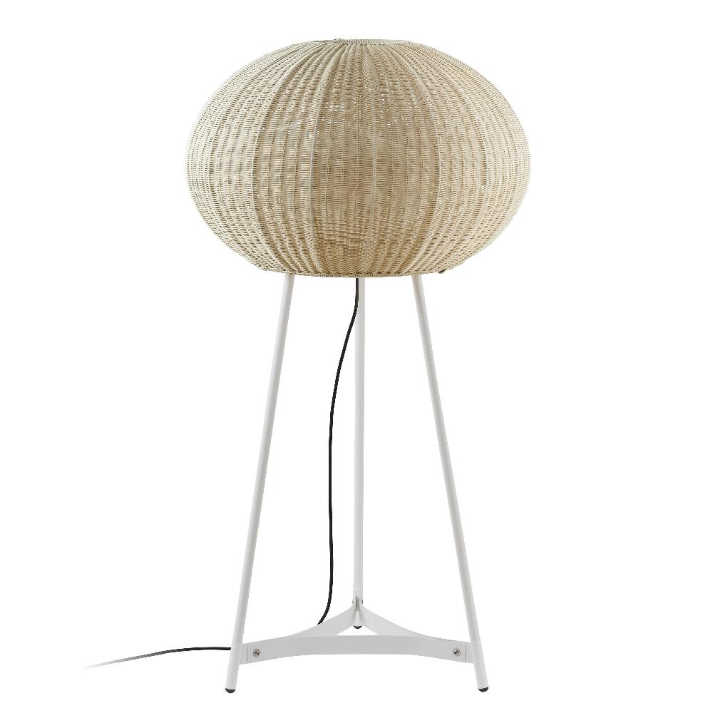 Garota Floor, Tall, Ivory White, E27, Plugs In, IP66