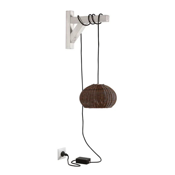 Garota Pendant, Small, Brown, LED, 8.4W, On/Off, Plugs In, IP66
