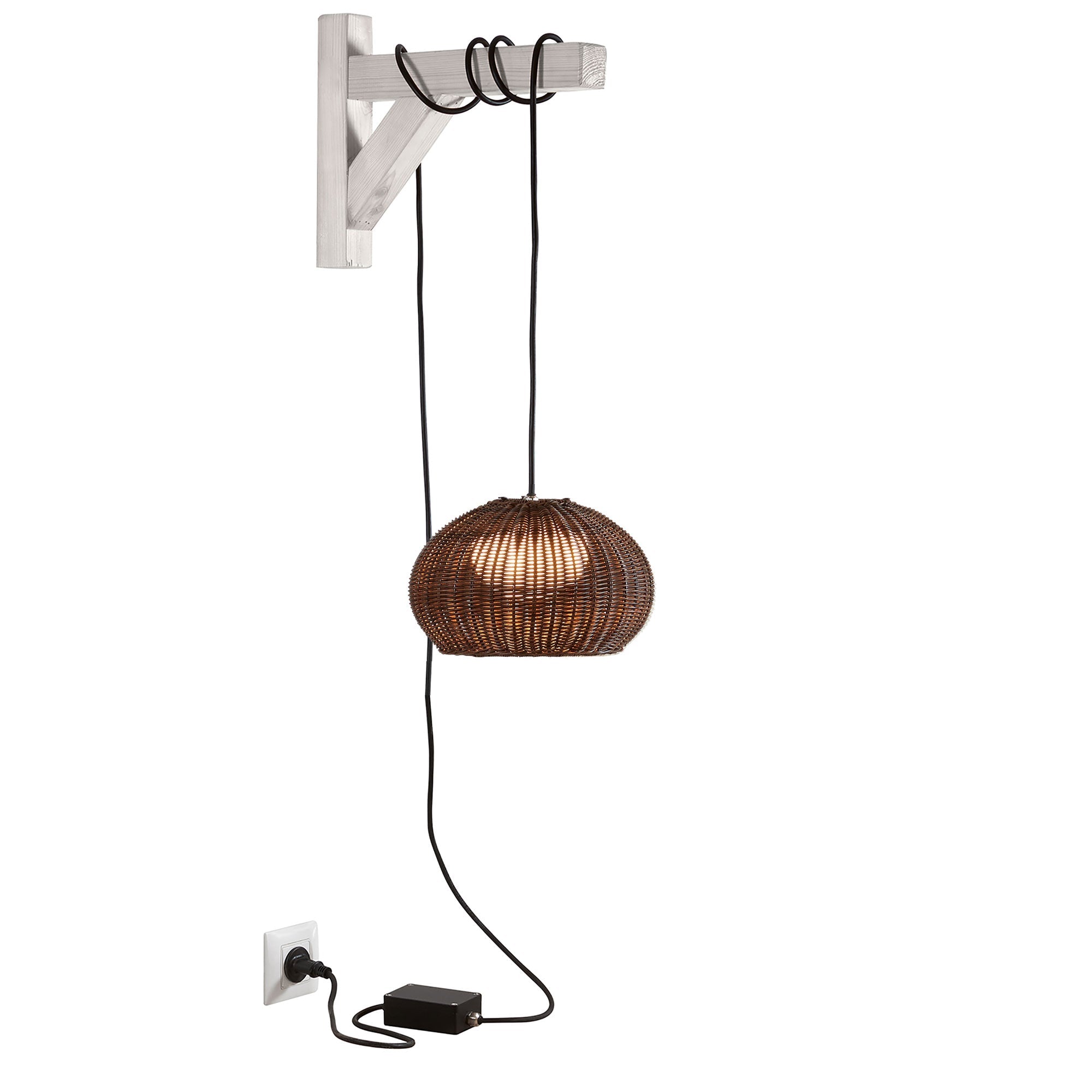 Garota Pendant, Small, Brown, LED, 8.4W, On/Off, Plugs In, IP66