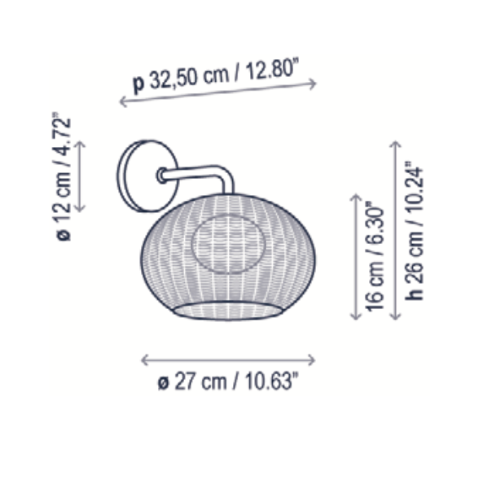 Garota Wall, Brown, LED, 8.4W, Triac Dim, IP66