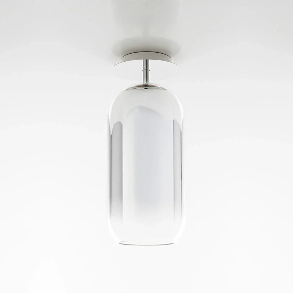 Gople Ceiling, Silver Mirrored Ombre Clear Glass, IP20