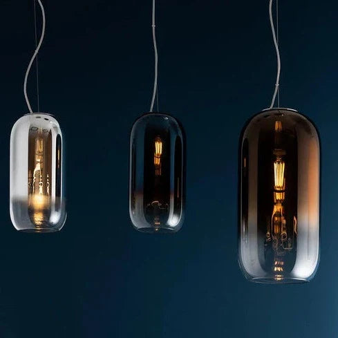 Gople Pendant, Blue Sapphire Ombre Clear Glass, IP20