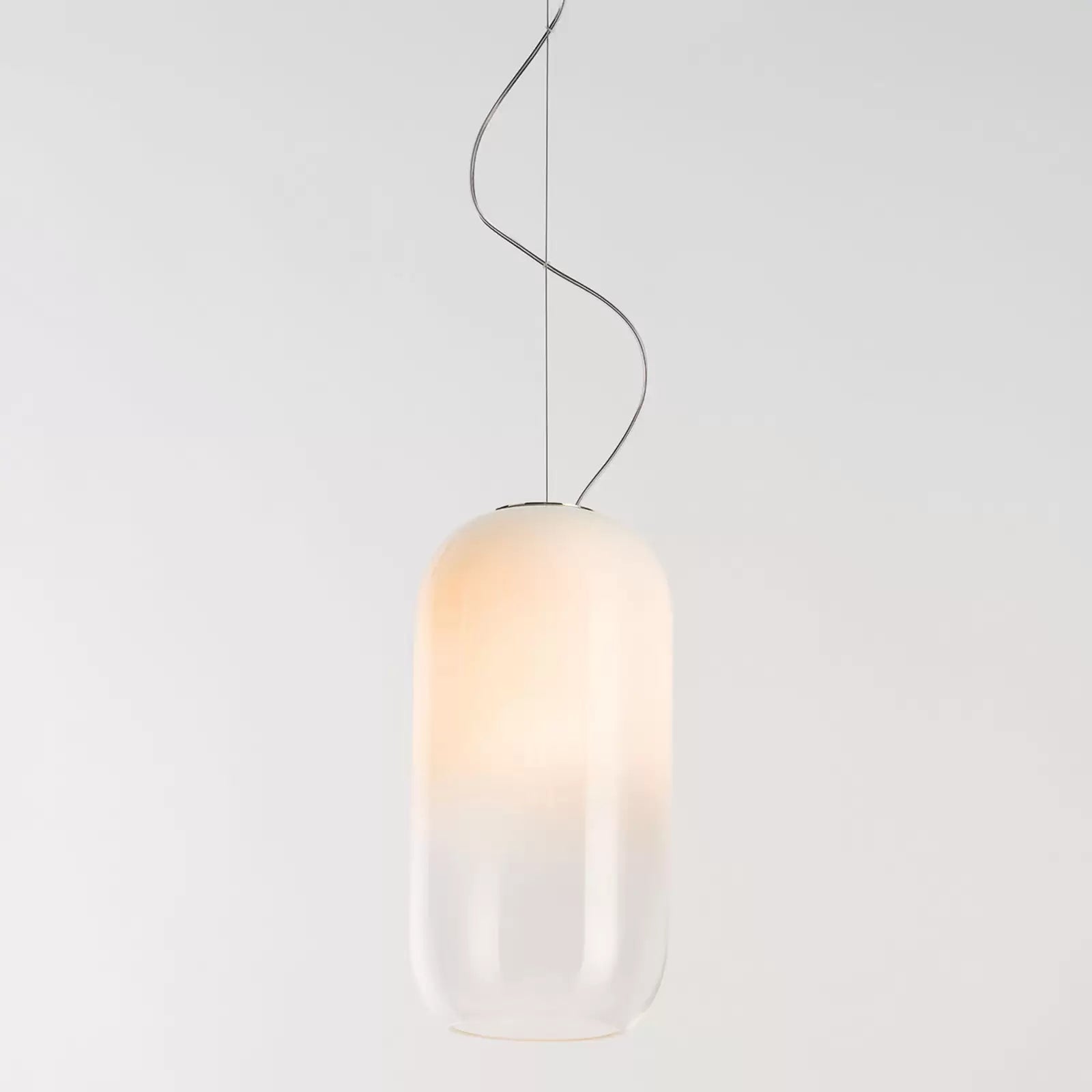 Gople Pendant, White Ombre Clear Glass, IP20