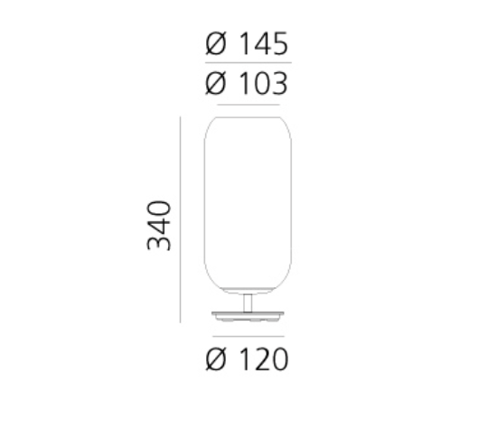 Gople Table Lamp, Silver Mirrored Ombre Clear Glass, IP20
