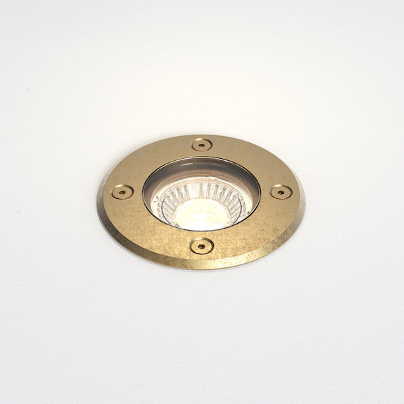 Gramos, Inground Uplight, Brass, Round, GU10, IP65