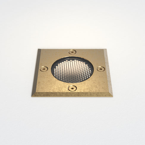 Gramos, Inground Uplight, Brass, Square, GU10, IP65