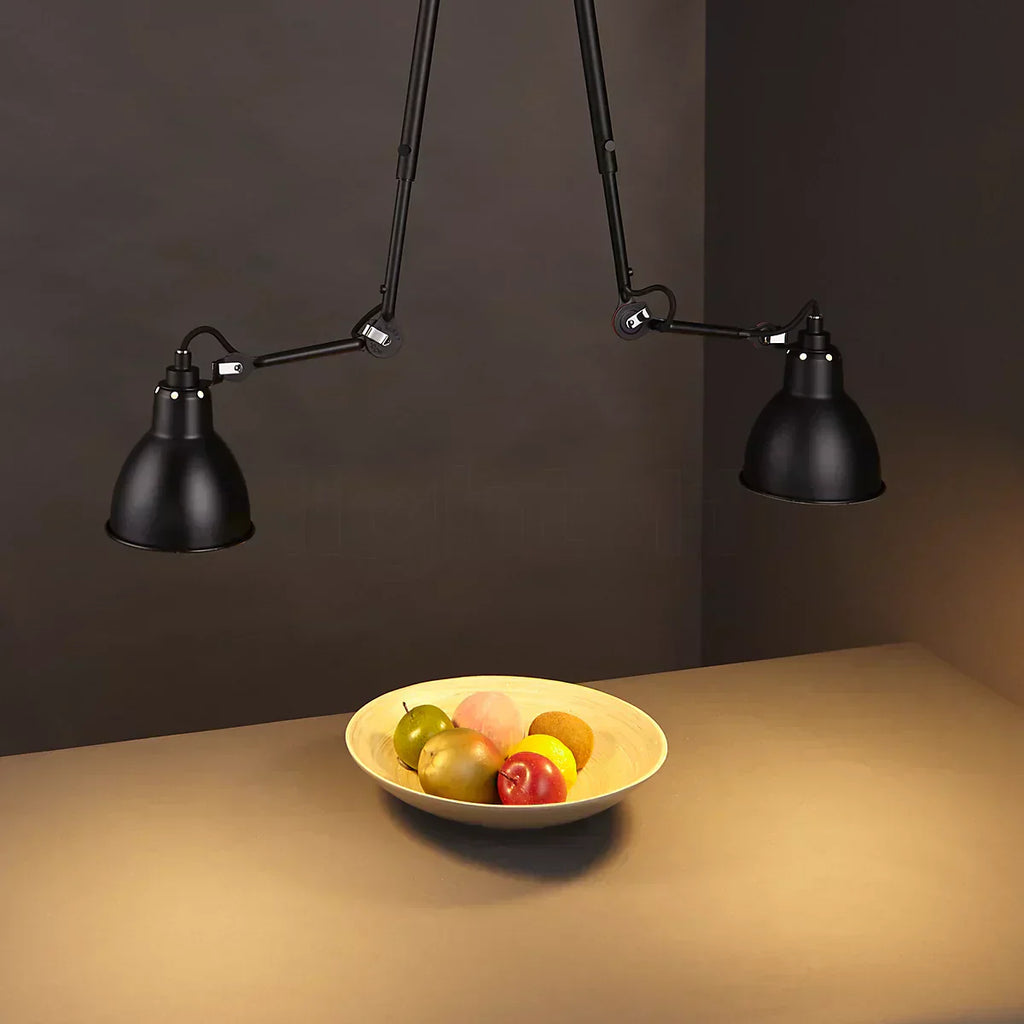 Gras-N302-Double-Pendant-Black-with-Fruit-Bowl