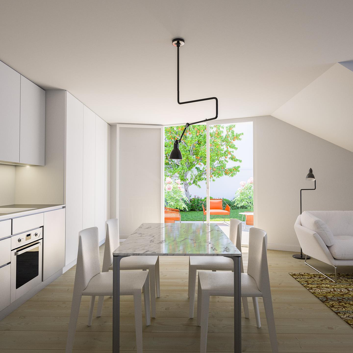 Gras-N312_Black_over_Table_with-floor-lamp