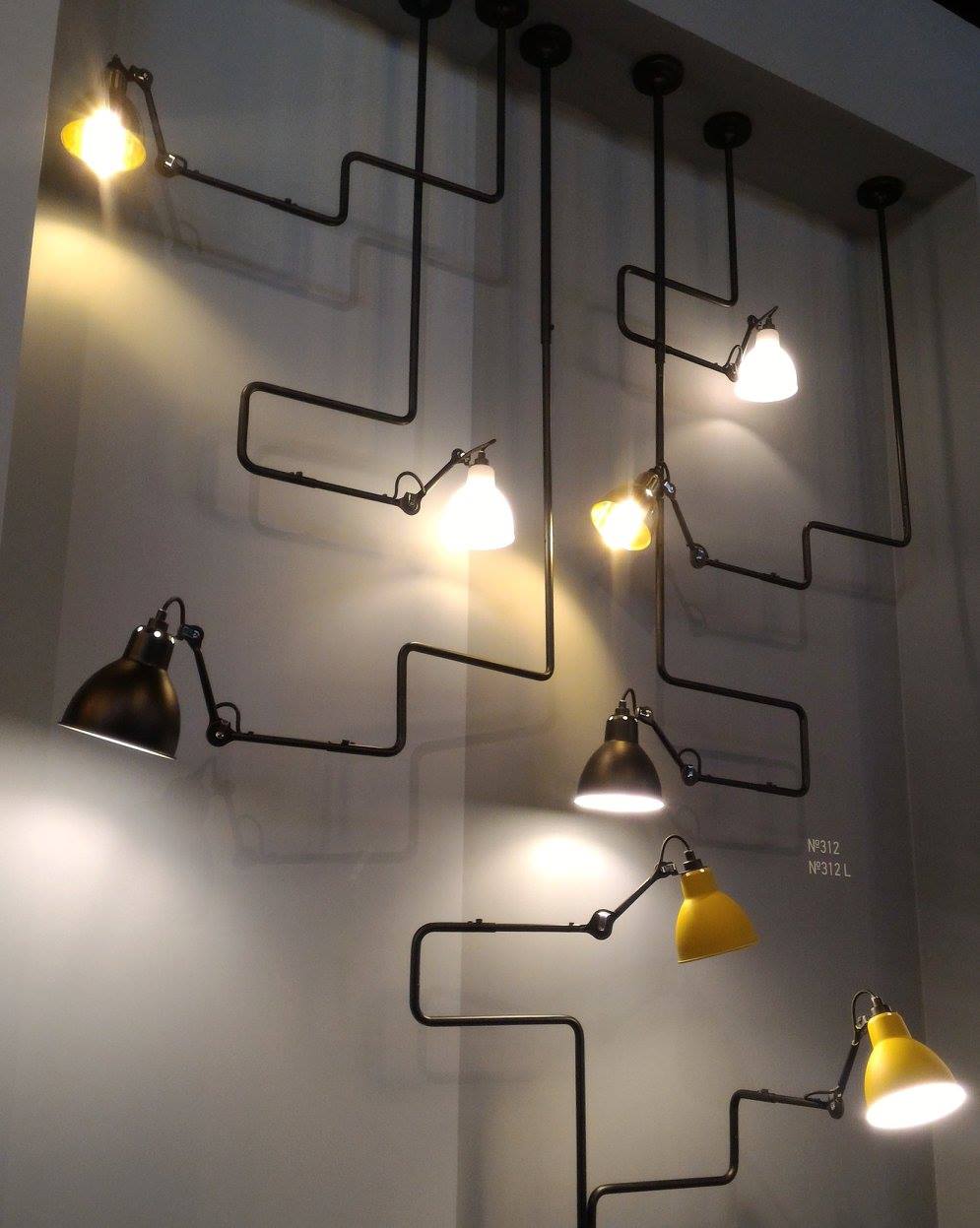 Gras N304 Adjustable Wall 1 Arm White Body with White Shade, E14, IP20