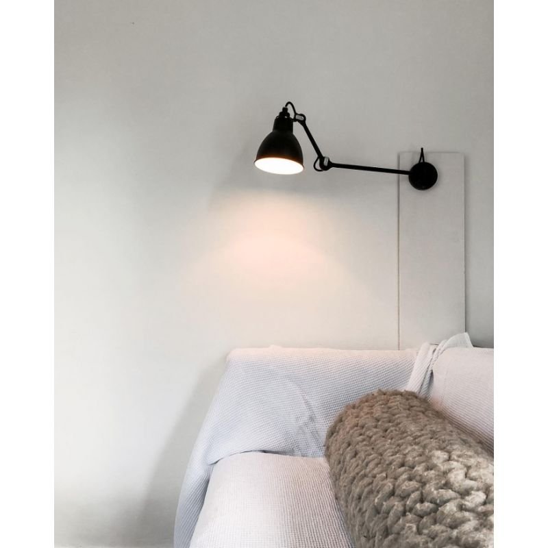 Gras N204 L40 Adjustable Wall Long Straight Arm Red Shade, E27, IP20