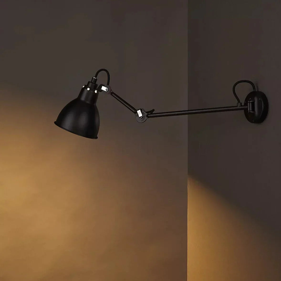 Gras N204 L40 Adjustable Wall Long Straight Arm Copper Shade, E27, IP20