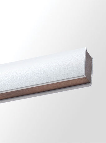 Highline White Finish with Walnut Close Up