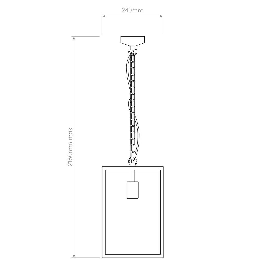 Homefield Pendant, Black, E27, IP23