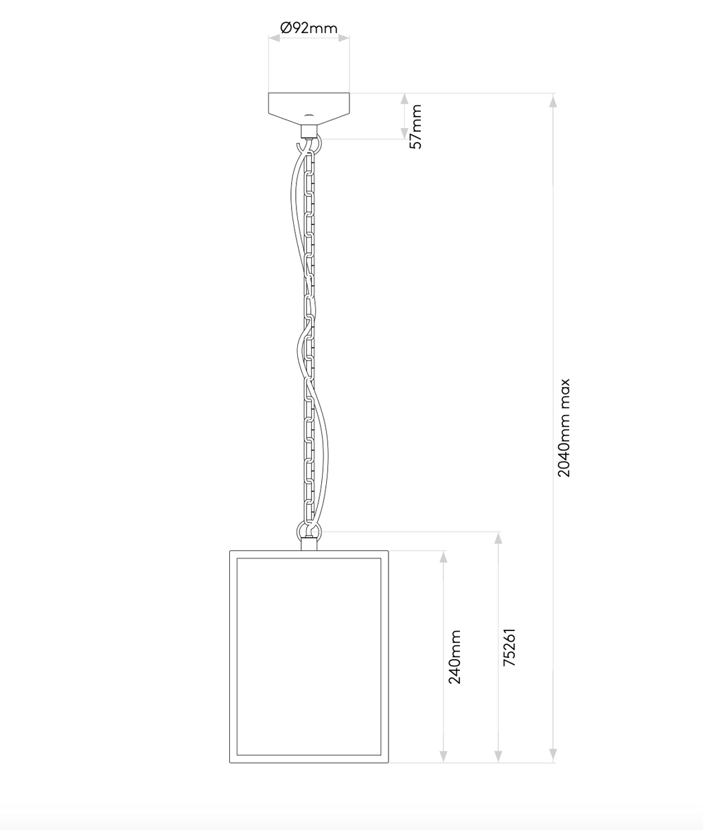 Homefield Pendant, Black, E27, IP23