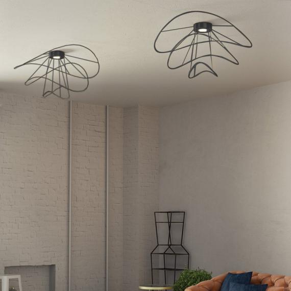 Hoops Ceiling 2, Black, LED, Phase Dim, IP20