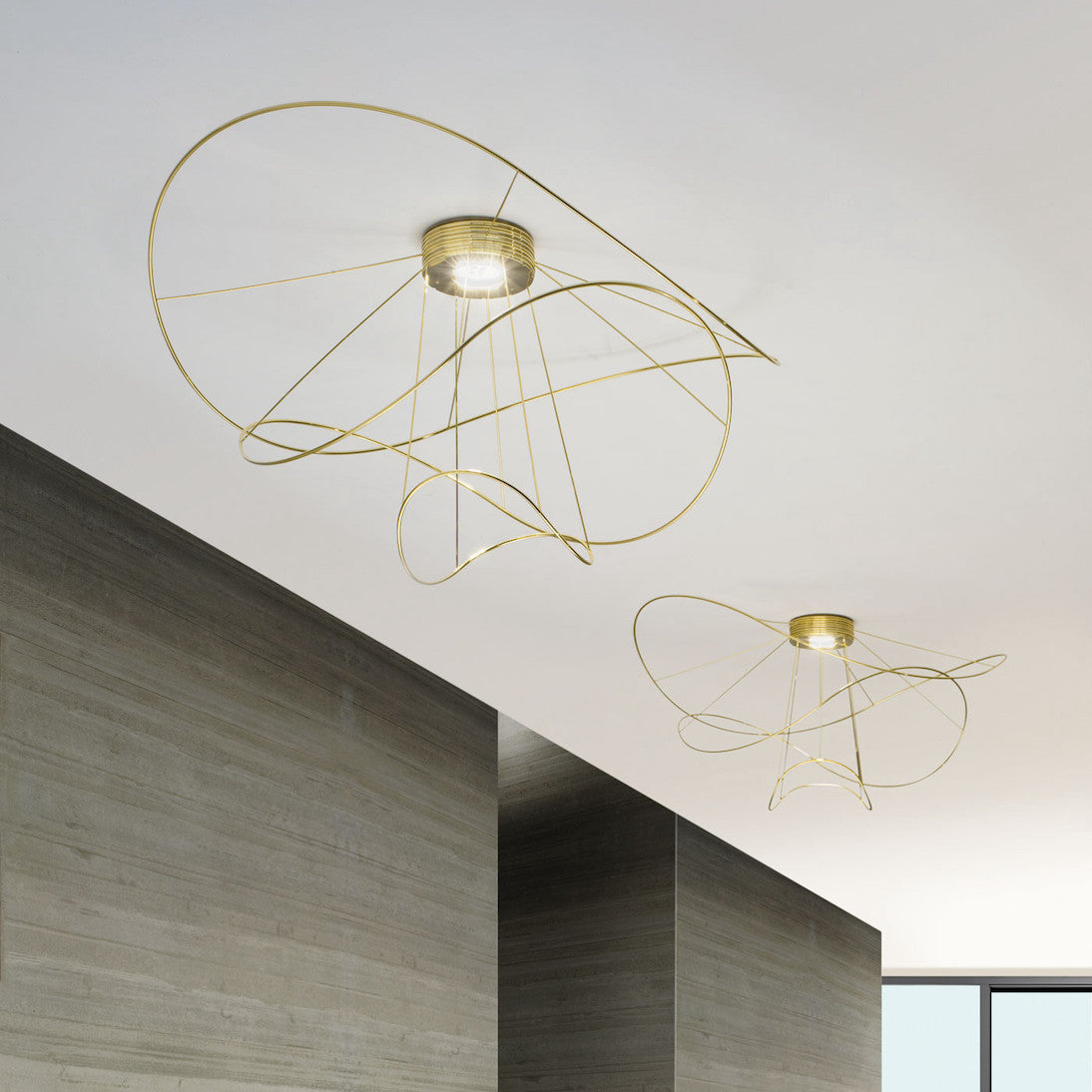 Hoops Ceiling 3, Gold, LED, Phase Dim, IP20