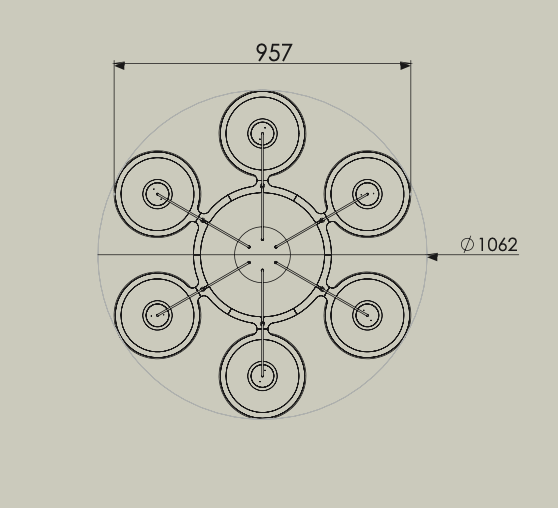In The Air, 6 Light, Black Steel with White Glass Globes, E27, Triac Dim, IP20