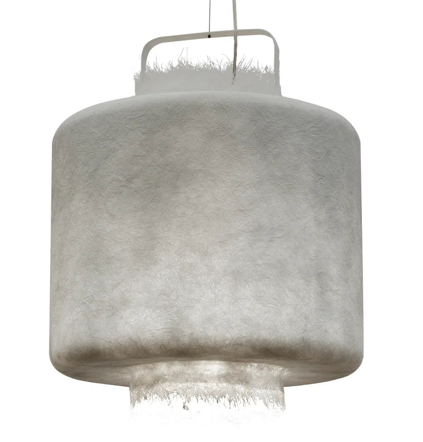 Kimono Pendant, Short, White Fibreglass, E27, IP65