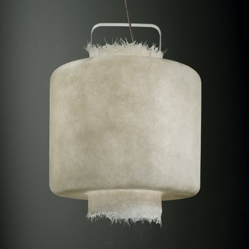 Kimono Pendant, Short, White Fibreglass, E27, IP65