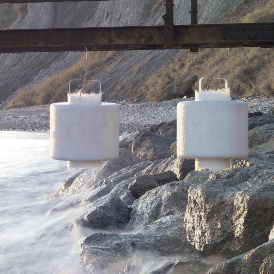 Kimono Pendant, Short, White Fibreglass, E27, IP65