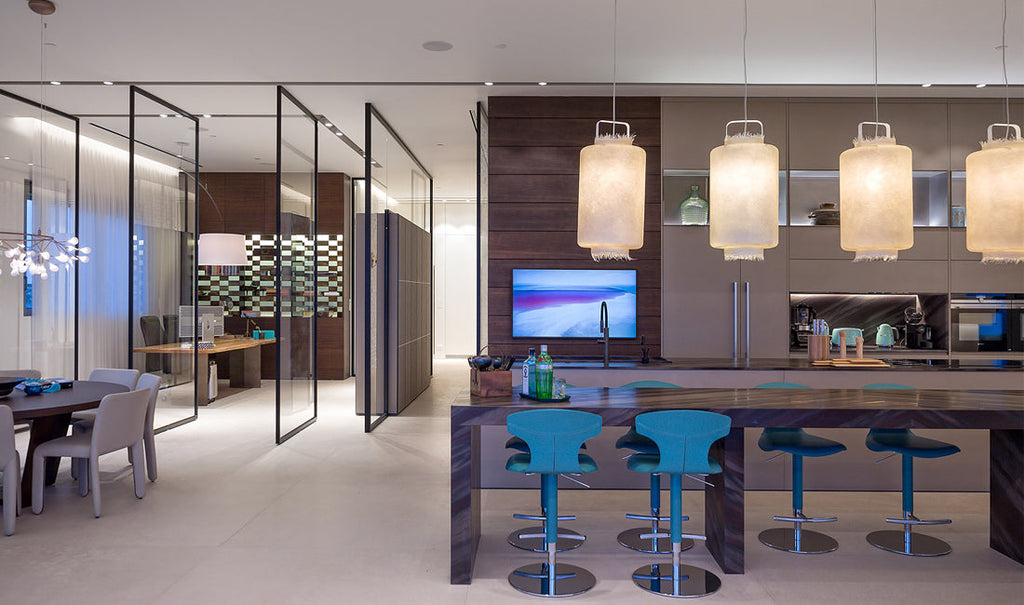 Kimono Pendant, Short, White Fibreglass, E27, IP20