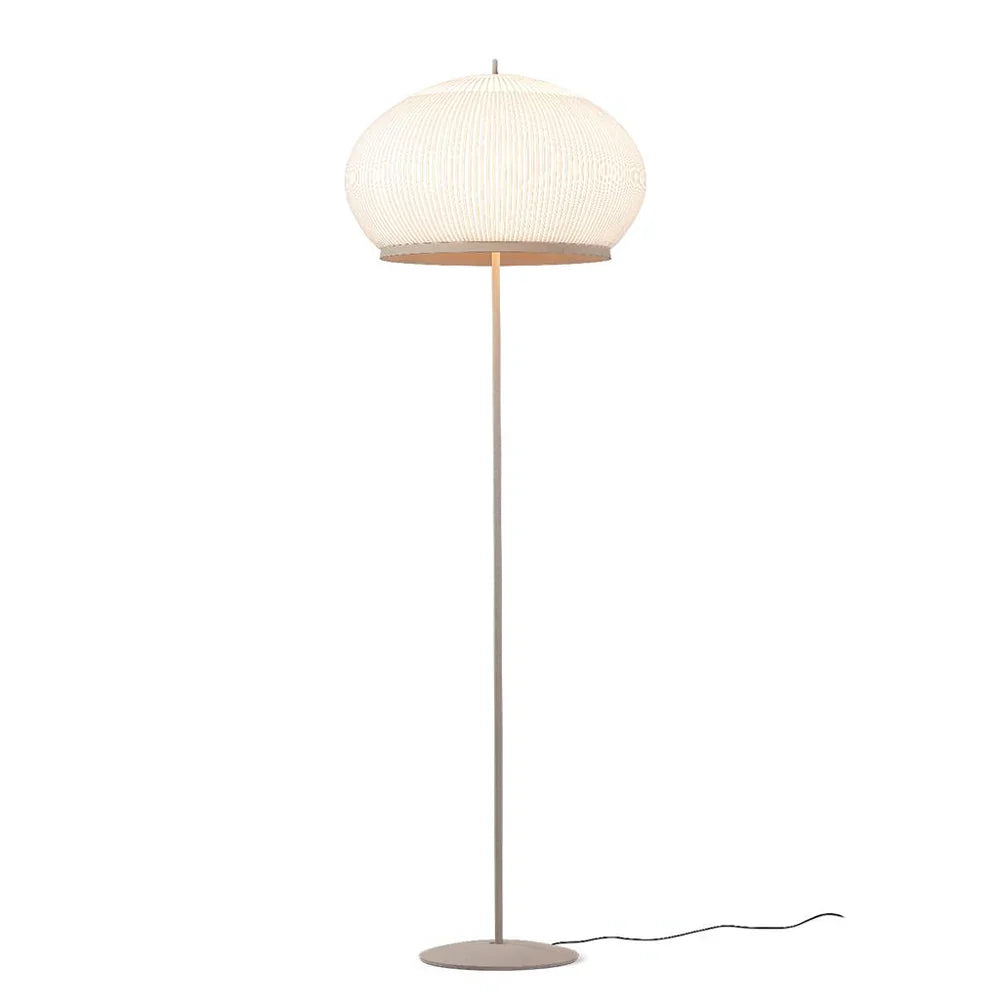 Knit Stem Floor Lamp, Oval Large, Stretch Knit Material over Polymer Orb, 33.6W, LED, On/Off or Dim