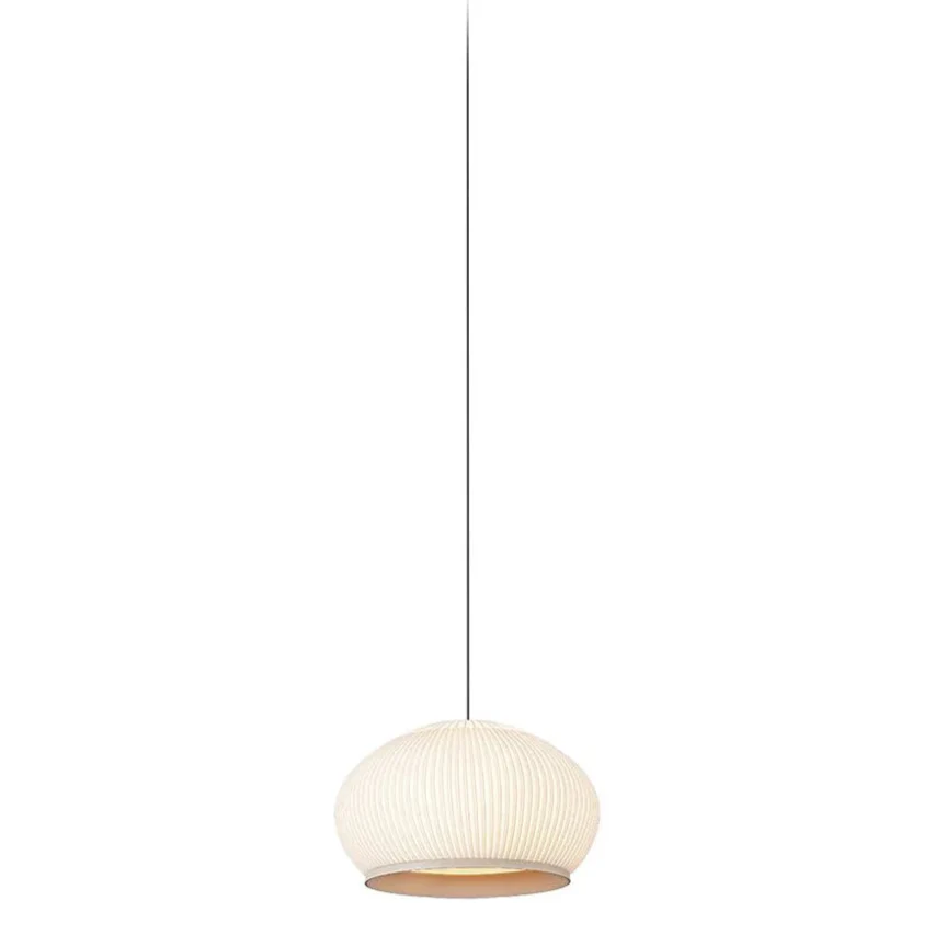Knit Pendant, Oval 45 cm ø, Stretch Knit Material over Polymer Orb, 33.6W, LED, Dim