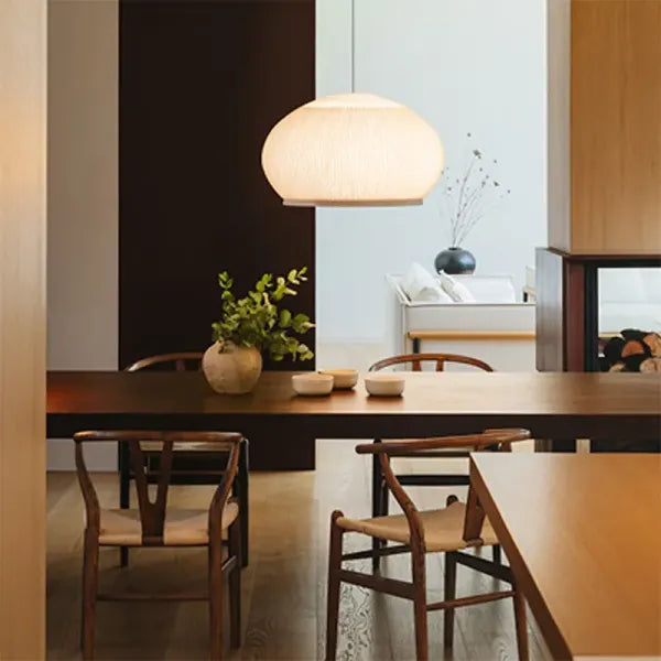 Knit Pendant, Tall 45 cm ø, Stretch Knit Material over Polymer Orb, 33.6W, LED, Dim