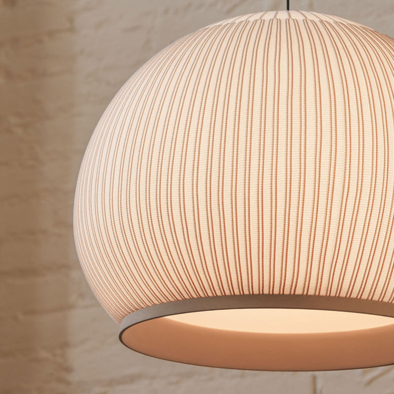 Knit Pendant, Round 45 cm ø, Stretch Knit Material over Polymer Orb, 33.6W, LED, Dim